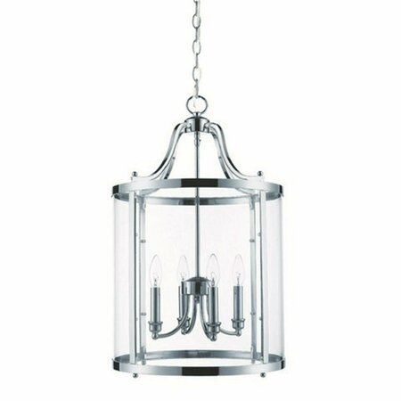 GOLDEN LIGHTING Payton 4 Light Pendant in Chrome with Clear Glass 1157-4P CH